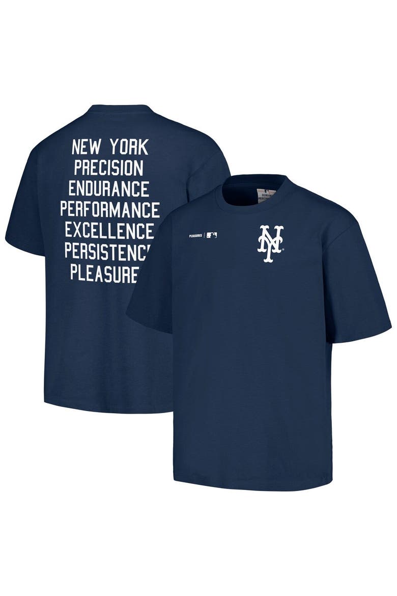 Men's PLEASURES  Navy New York Mets Precision T-Shirt, Main, color, Navy