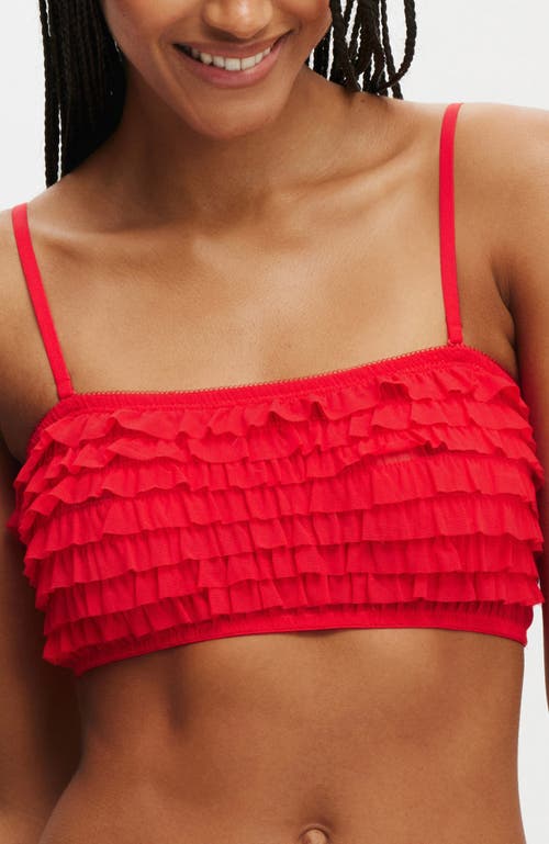 Cotton On Body Rara Ruffle Bandeau In Raspberry