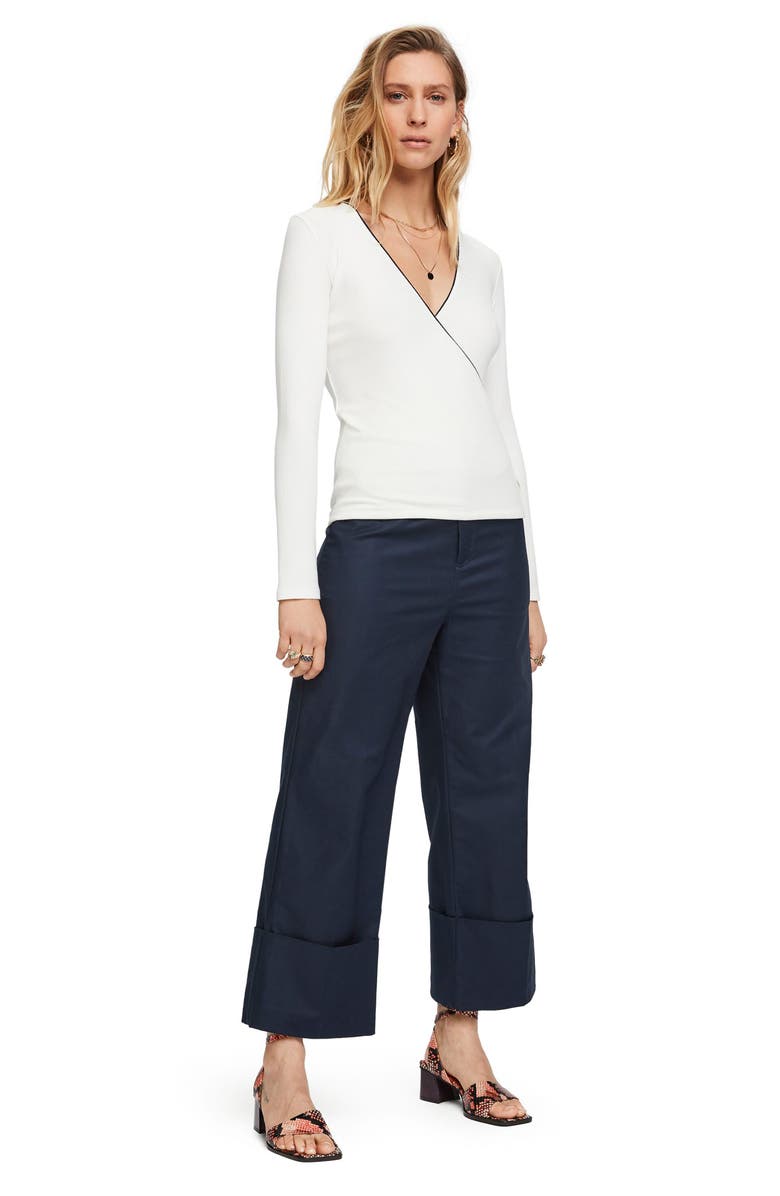 Scotch & Soda Long Sleeve Surplice T-Shirt, Alternate, color, 