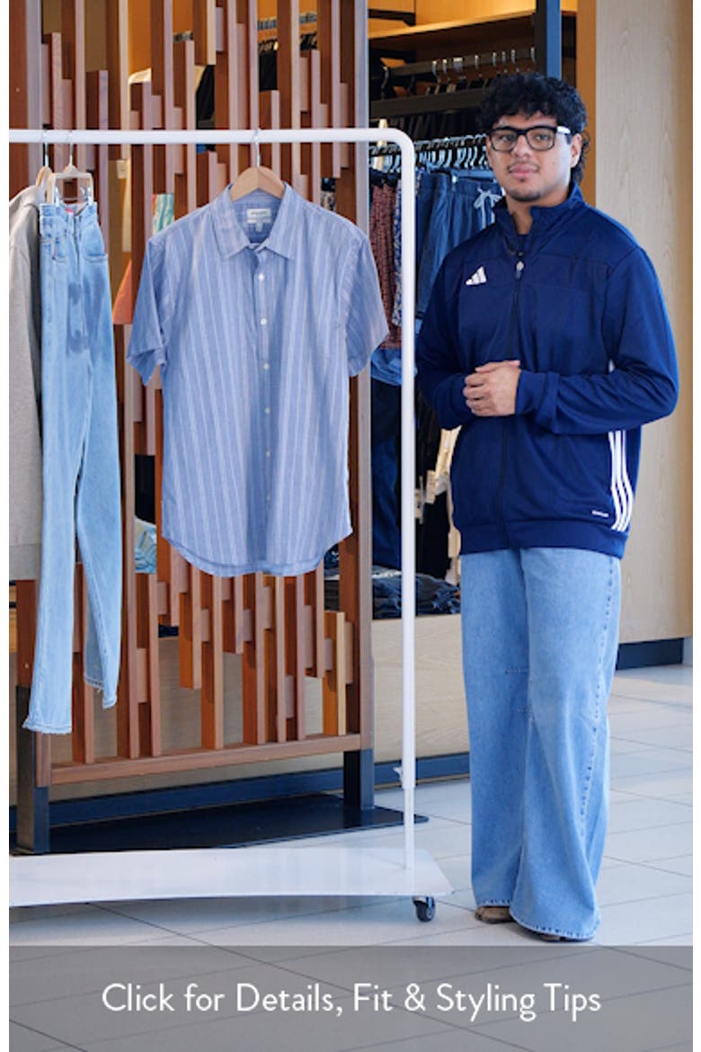 Riviera Slim Fit Stripe Short Sleeve Button-Up Shirt video