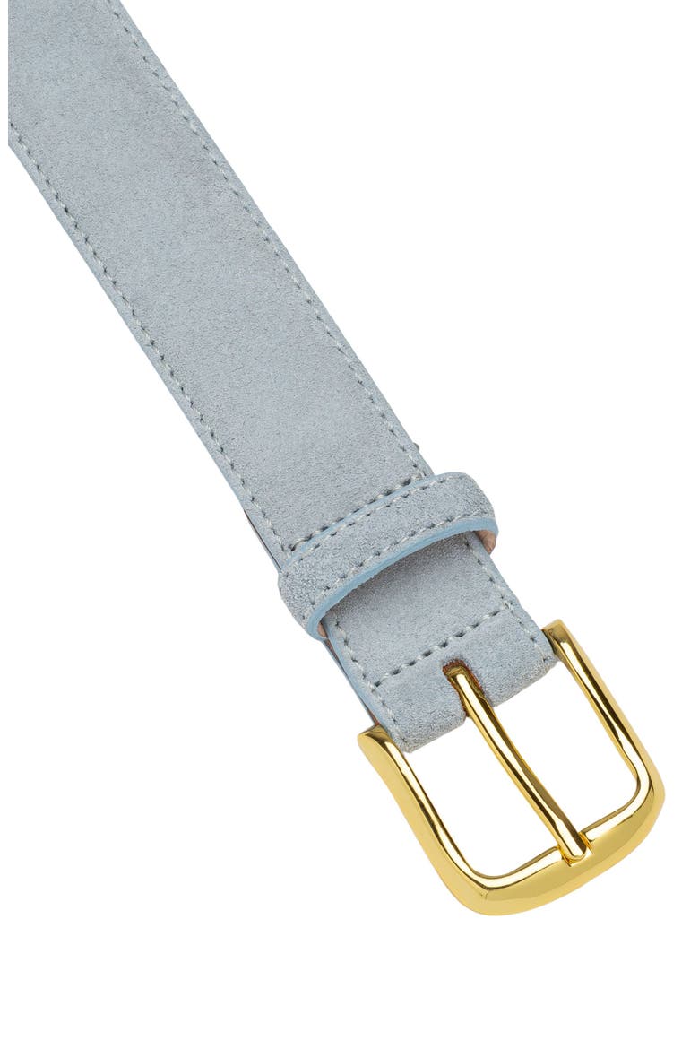 No. 4 Suede Belt, Alternate, color, SKY BLUE/GOLD