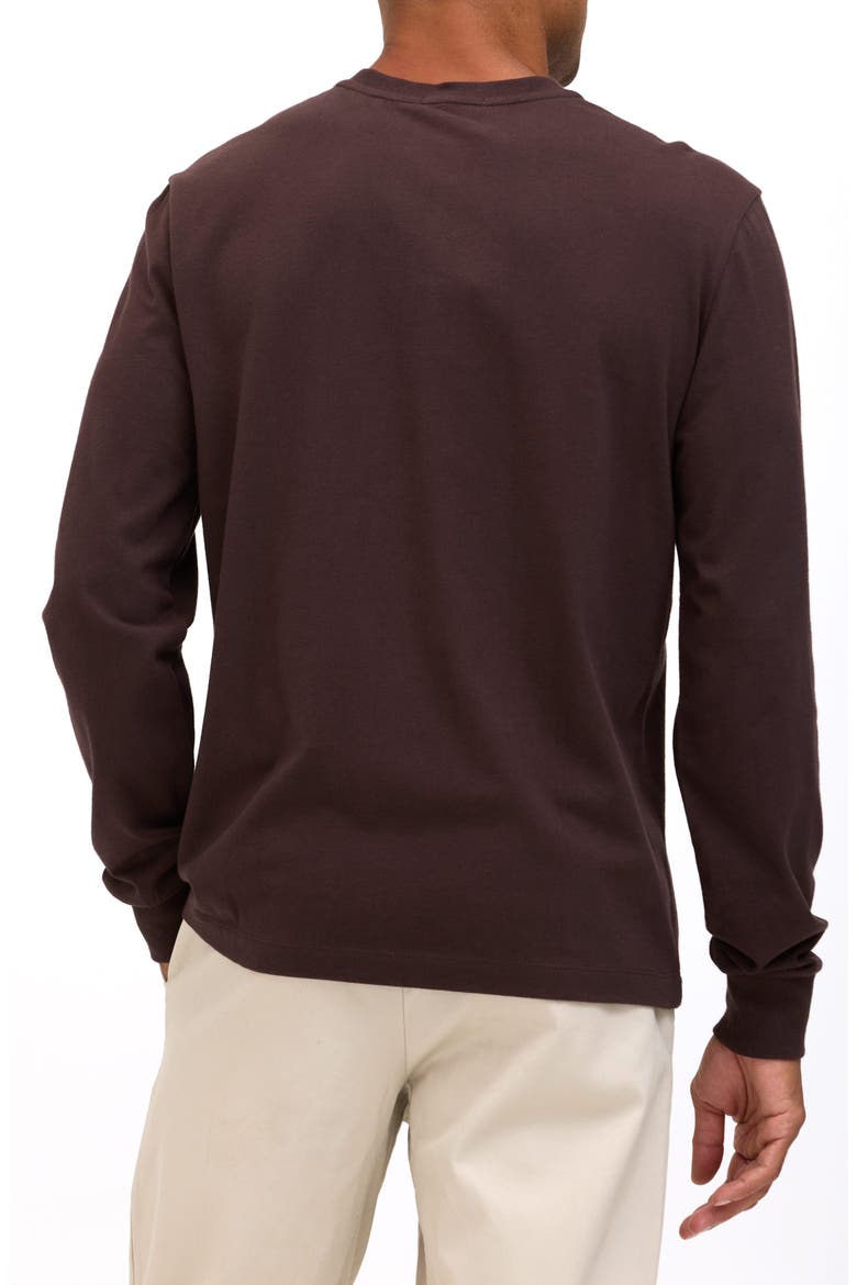 Doug Organic Cotton Henley, Alternate, color, COCOA