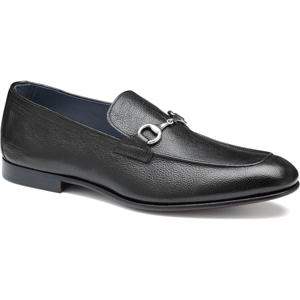 Johnston & Murphy Collection Taylor Bit Loafer In Black Italian Calfskin