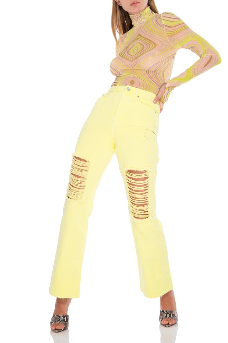 Zadie Power Mesh Long Sleeve Shirt, Alternate, color, LIME SWIRL