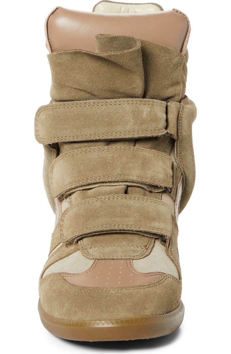 Isabel Marant Bekett Hidden Wedge High Top Sneaker, Alternate, color, Taupe