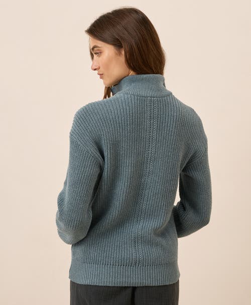 Pact Luxe Knit Henley Sweater In Gray