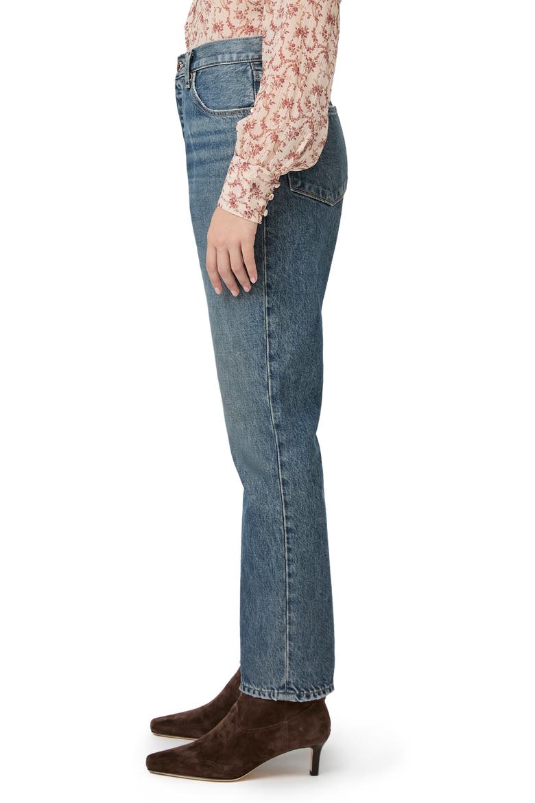 Billy High Waist Ankle Straight Leg Jeans, Alternate, color, SIGNATURE