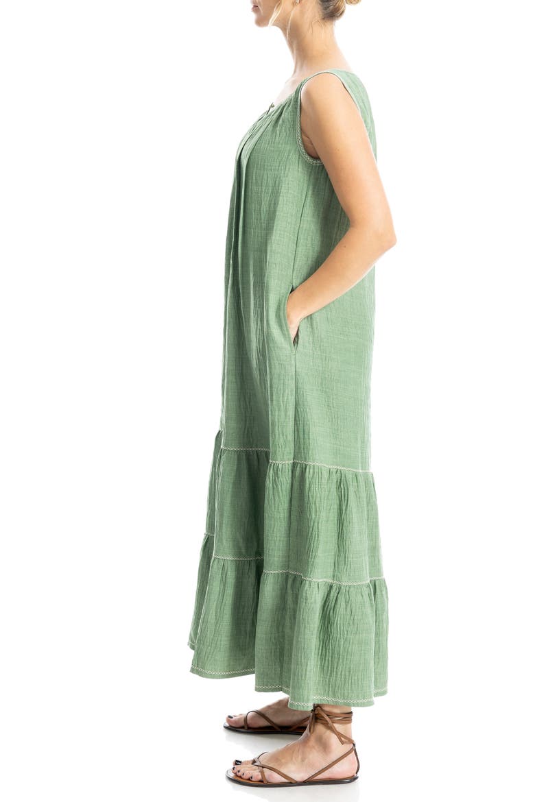 Sleeveless Split Maxi Dress, Alternate, color, GRASS