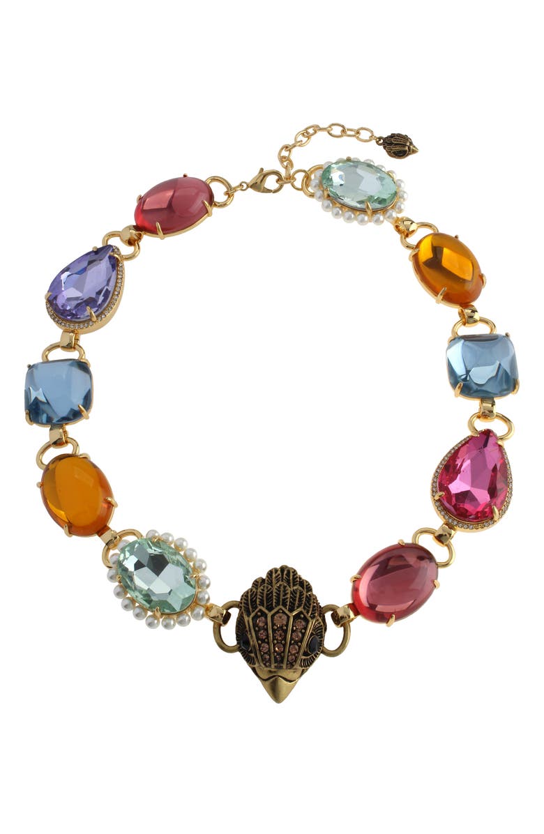 Kurt Geiger London Candy Crystal Collar Necklace, Main, color, Gold/ Multi