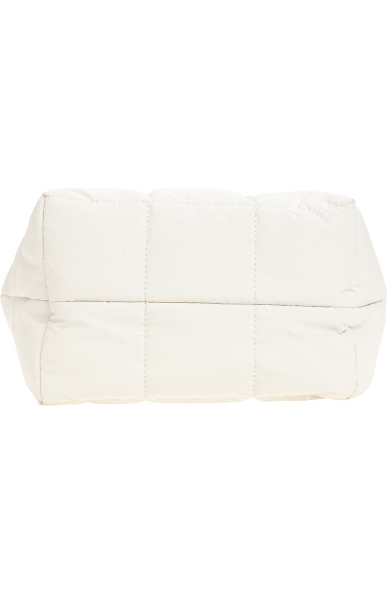 VeeCollective Mini Porter Water Resistant Quilted Recycled Nylon Tote, Alternate, color, Whisper White Wht