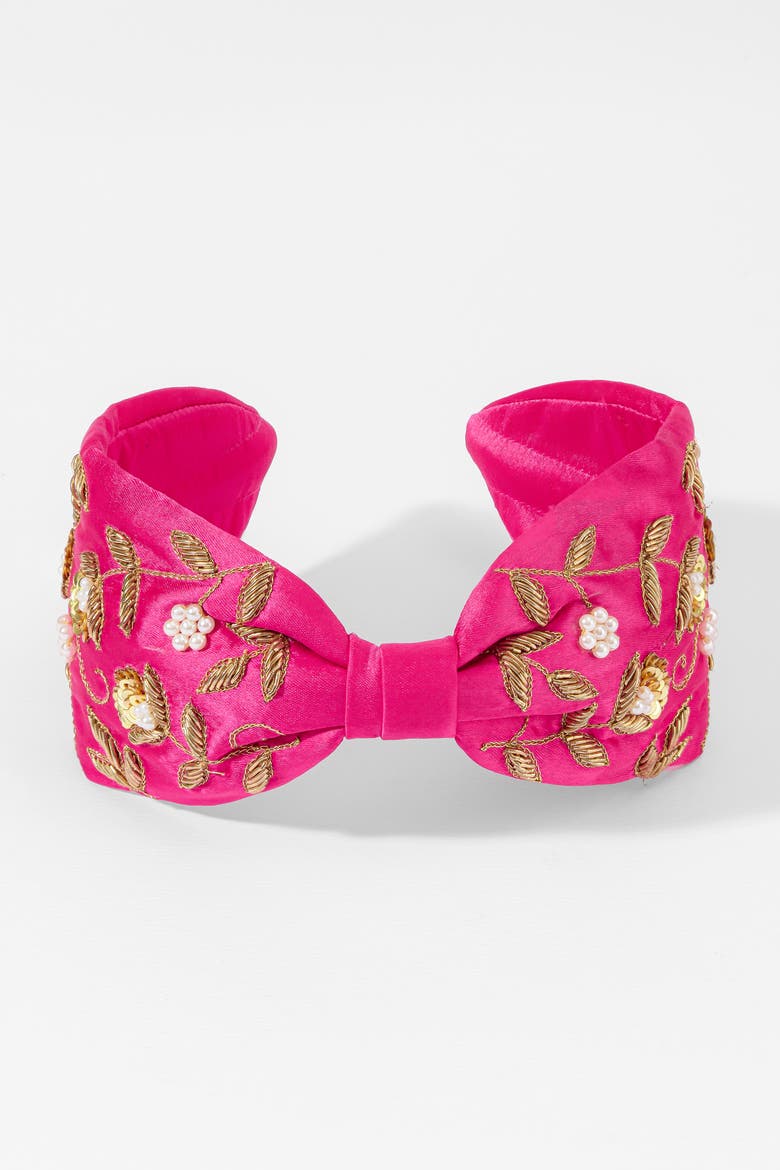 Fuchsia Meadow Twist Band, Alternate, color, Pink