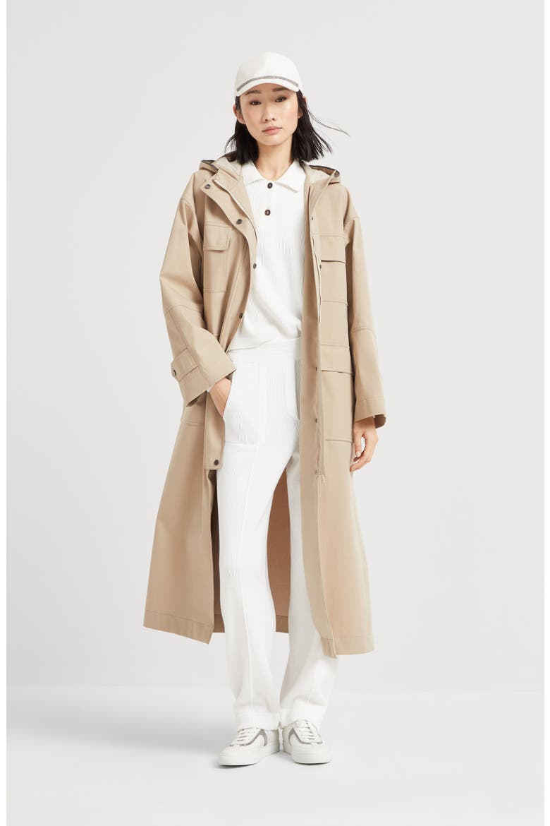 Parka with monili, Alternate, color, Beige