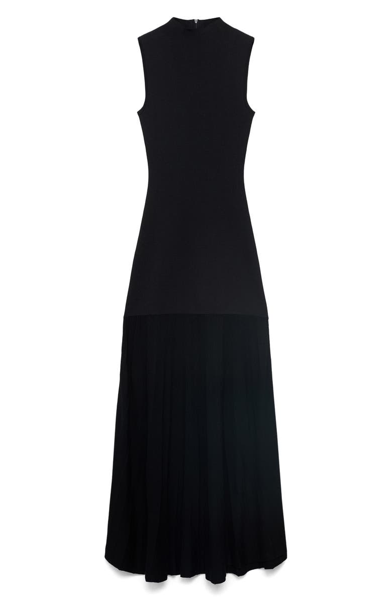 MANGO Sleeveless A-Line Dress, Alternate, color, Black