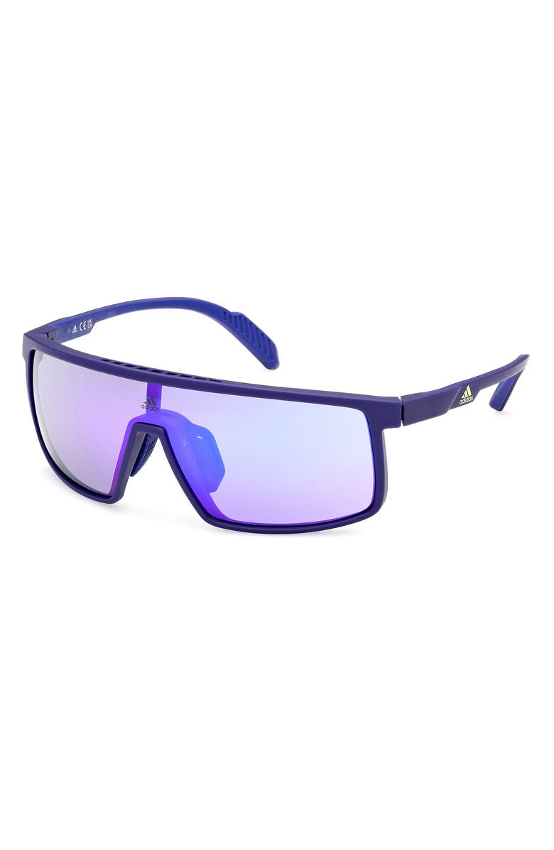 adidas Shield Sunglasses, Alternate, color, Blue / Mirror Violet