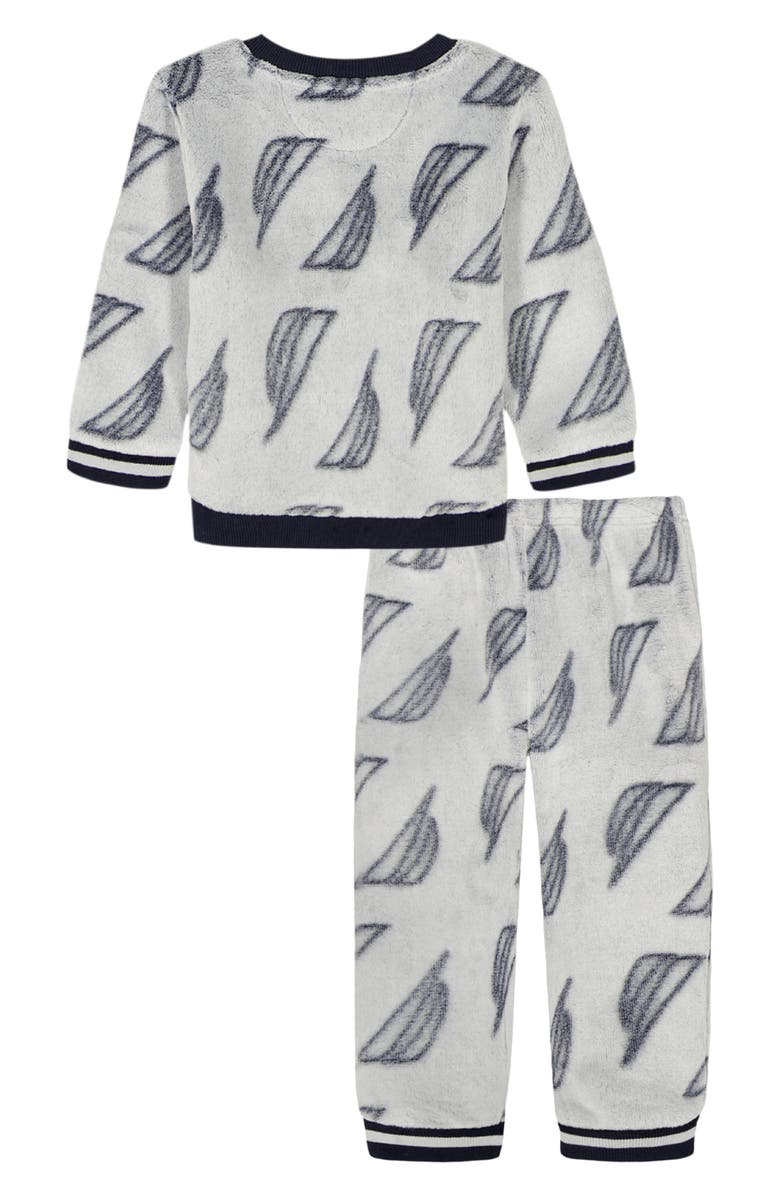Nautica Sail Print Velour Sweater & Pants Set, Alternate, color, Blue Multi