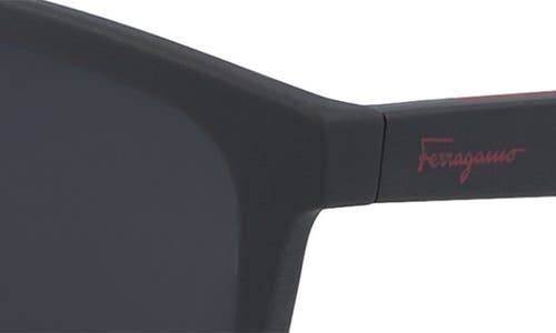 Ferragamo 57mm Rectangular Sunglasses In Gray