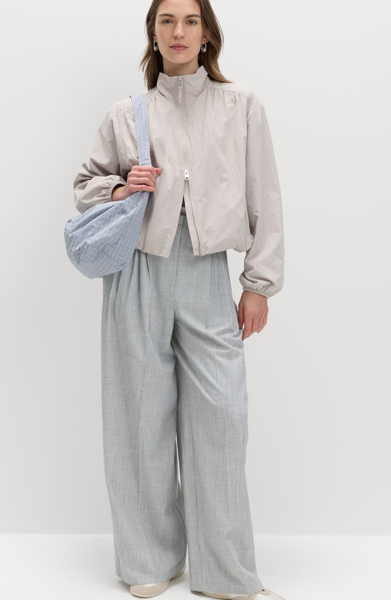 M&S Funnel Neck Jacket, Alternate, color, Grey