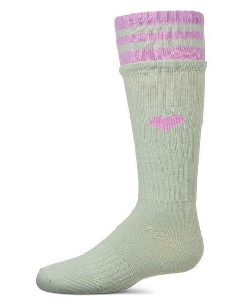 Ribbed Heart and Stripes Knee Sock (Little Kid & Big Kid)