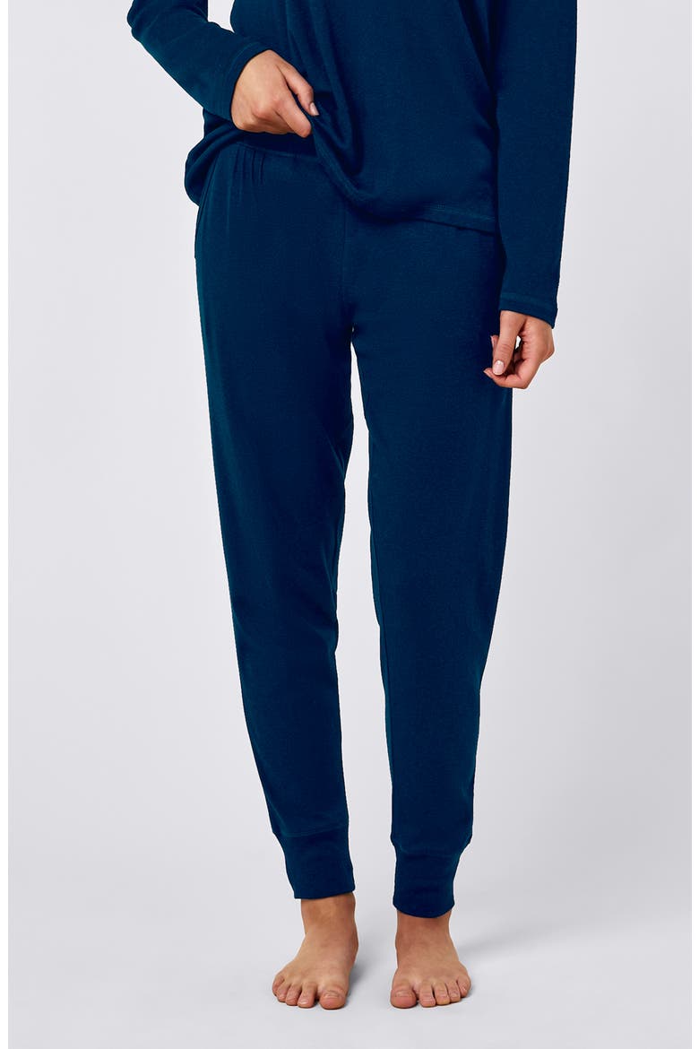 Pia Cotton Blend Pajamas, Alternate, color, NAVY