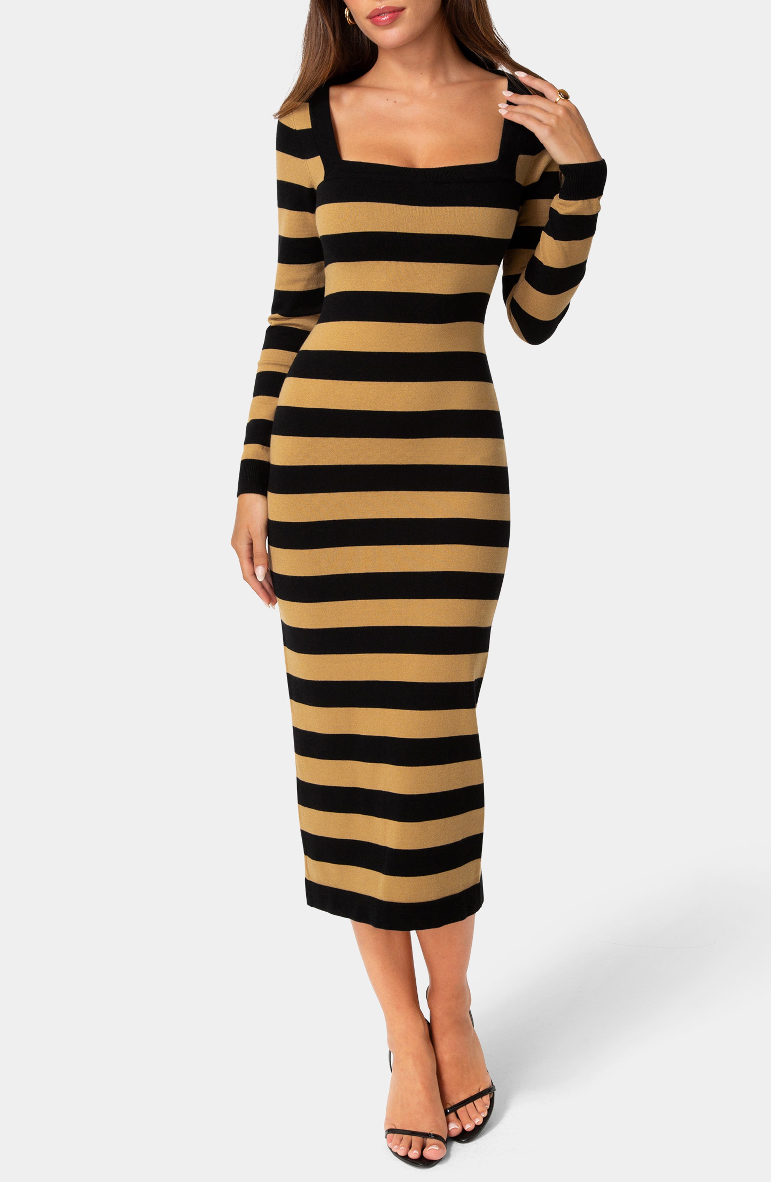 Long Sleeve Midi Sweater Dress