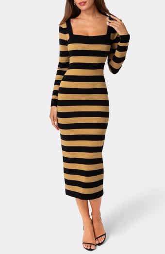 Long Sleeve Midi Sweater Dress