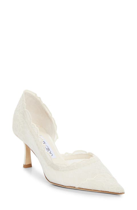 Faiz Lace Pointed Toe d'Orsay Pump