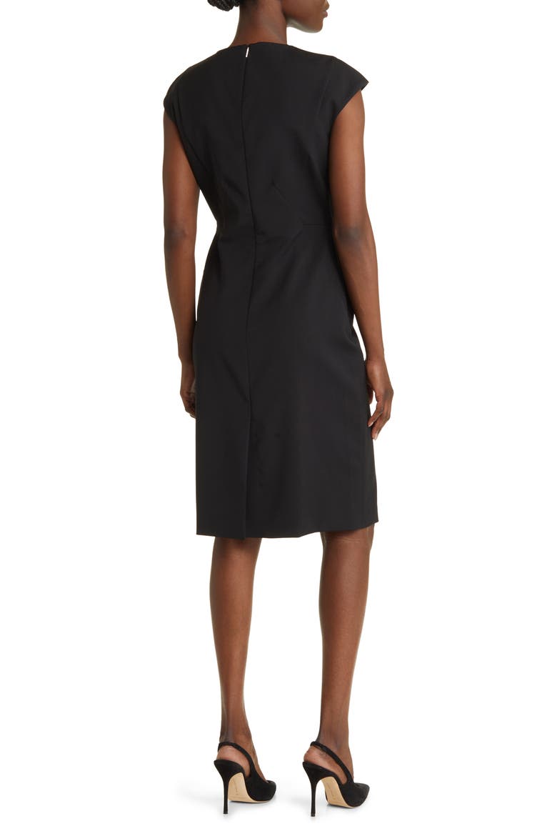 Dironah Virgin Wool Sheath Dress, Alternate, color, BLACK