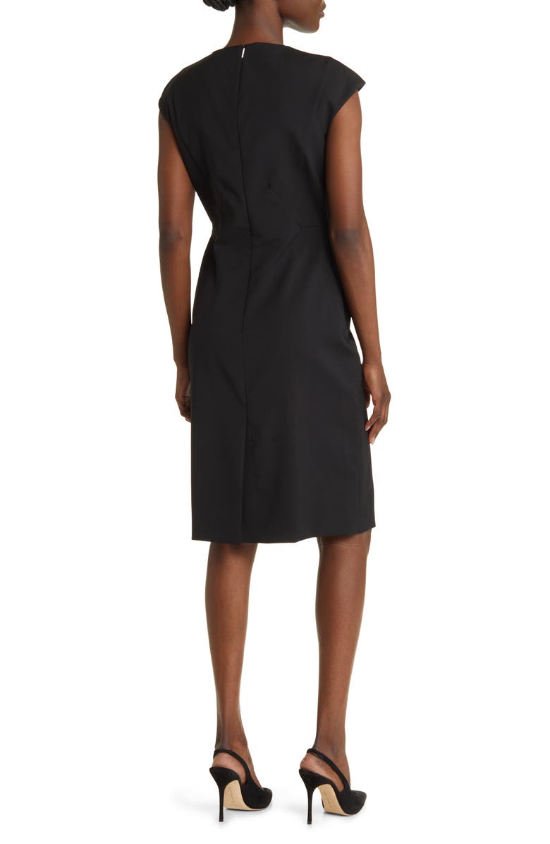BOSS Dironah Virgin Wool Sheath Dress, Alternate, color, Black