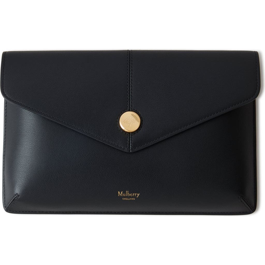 Mulberry Press Stud Envelope Pouch In Black