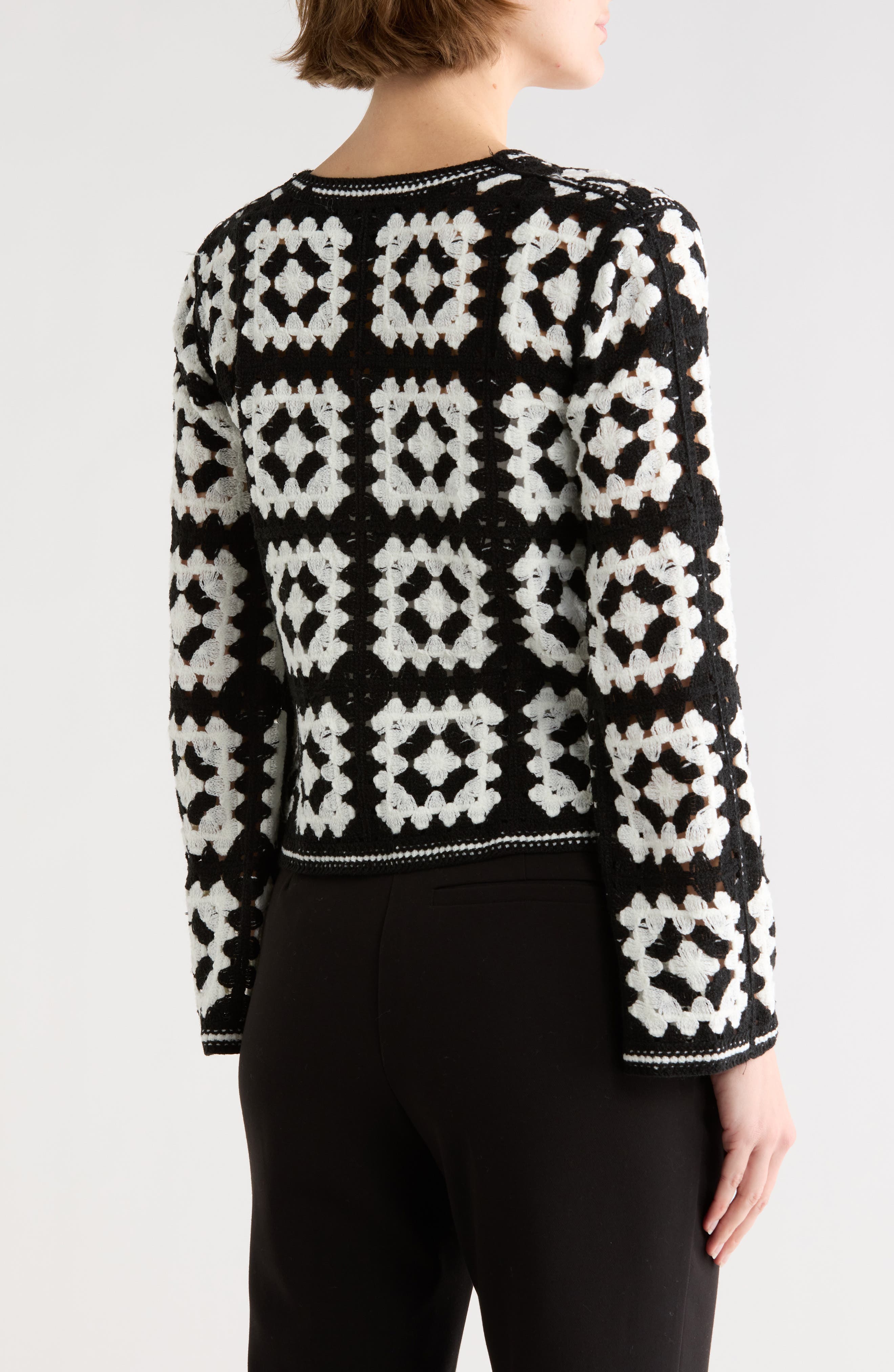 Crochet Sweater Cardigan - image 4