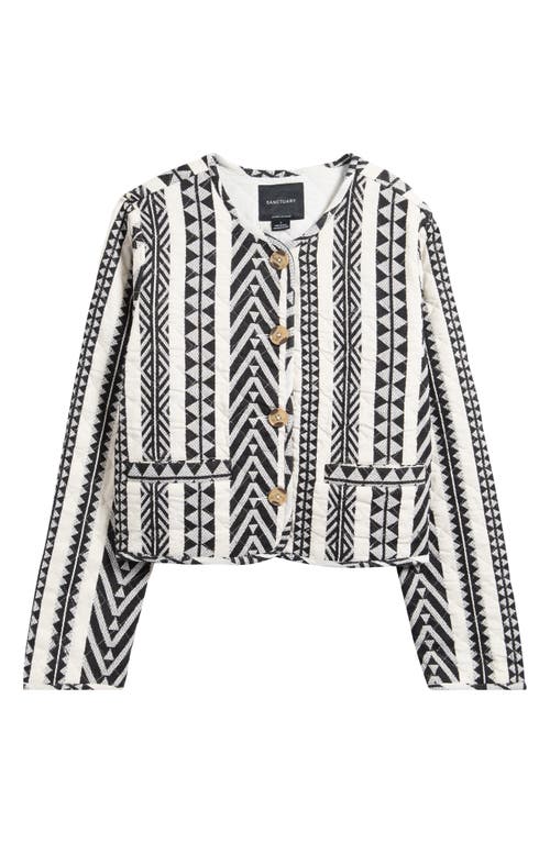 Sanctuary Coco Jacquard Button-front Jacket In Crafted Stripe