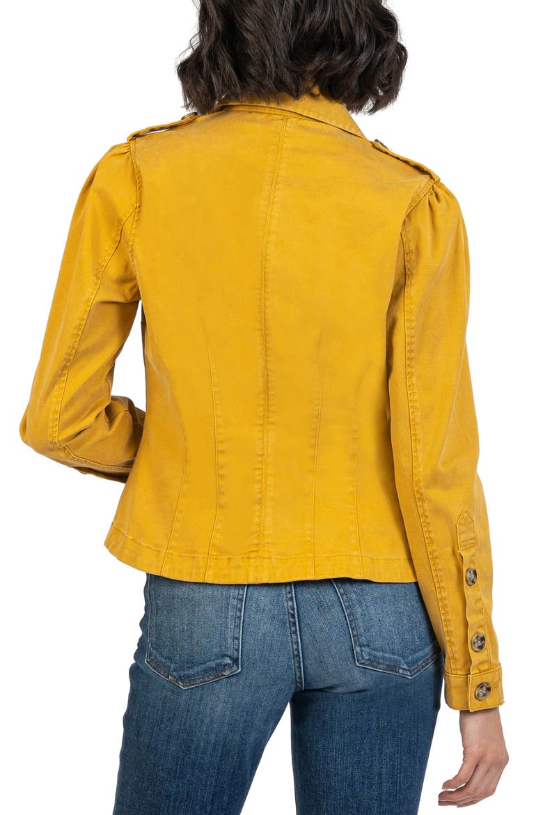 Kyra Twill Jacket, Alternate, color, MUSTARD