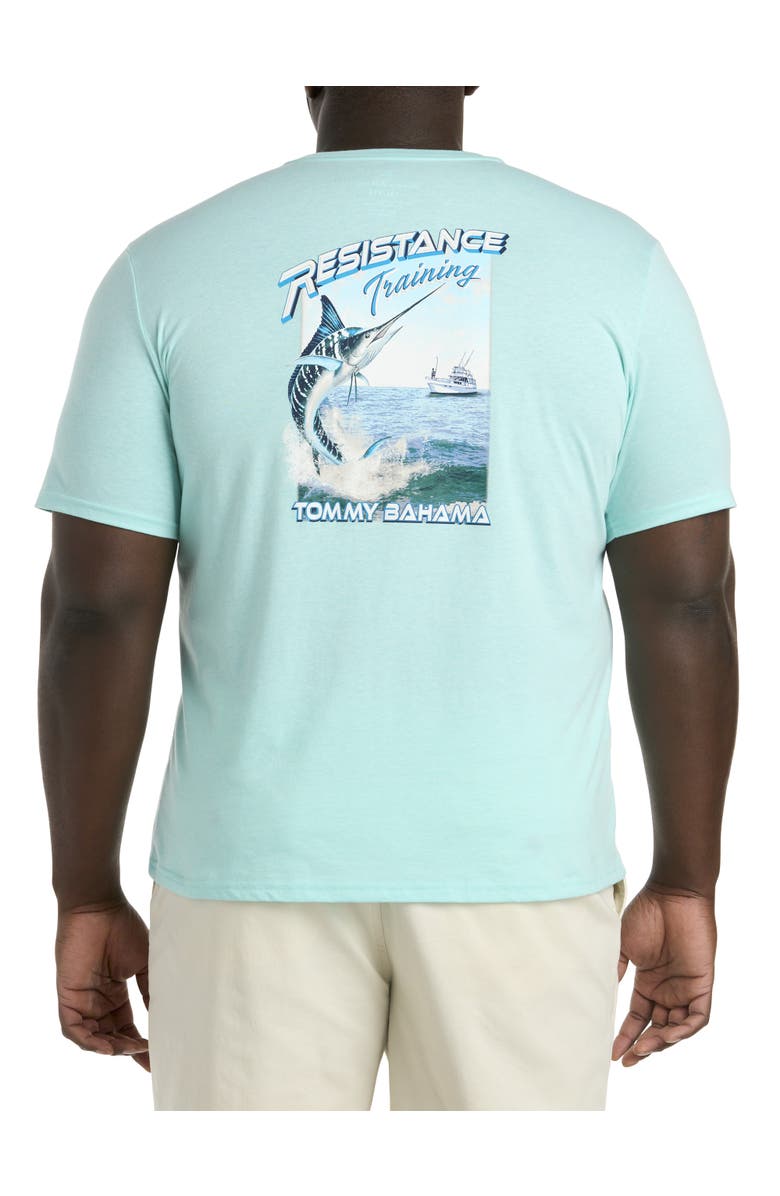 Tommy Bahama Big & Tall Resistance Training Graphic Tee, Alternate, color, Blue Swell