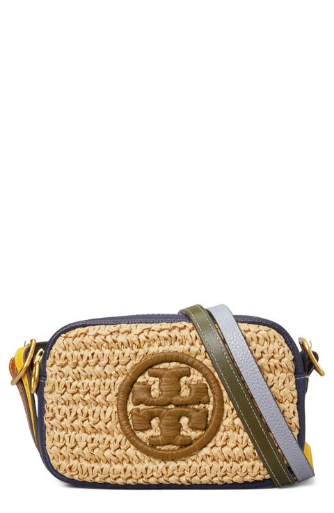 Perry Bombé Mini Straw Crossbody Bag