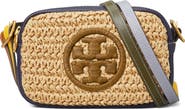 Tory Burch Perry Bombé Mini Straw Crossbody Bag