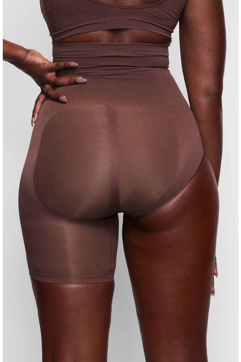 Seamless Sculpt Shorts - Right Leg Exposed, Alternate, color, COCOA