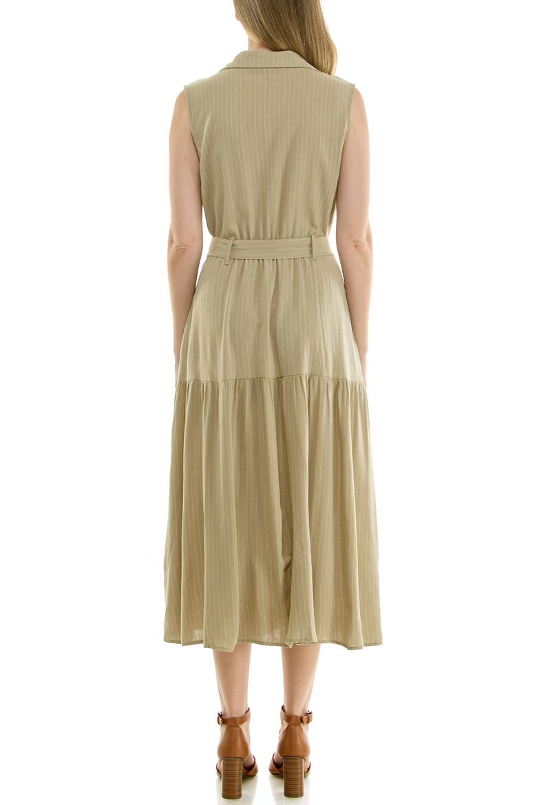 Stripe Sleeveless Midi Shirtdress, Alternate, color, MOSS STRIPE