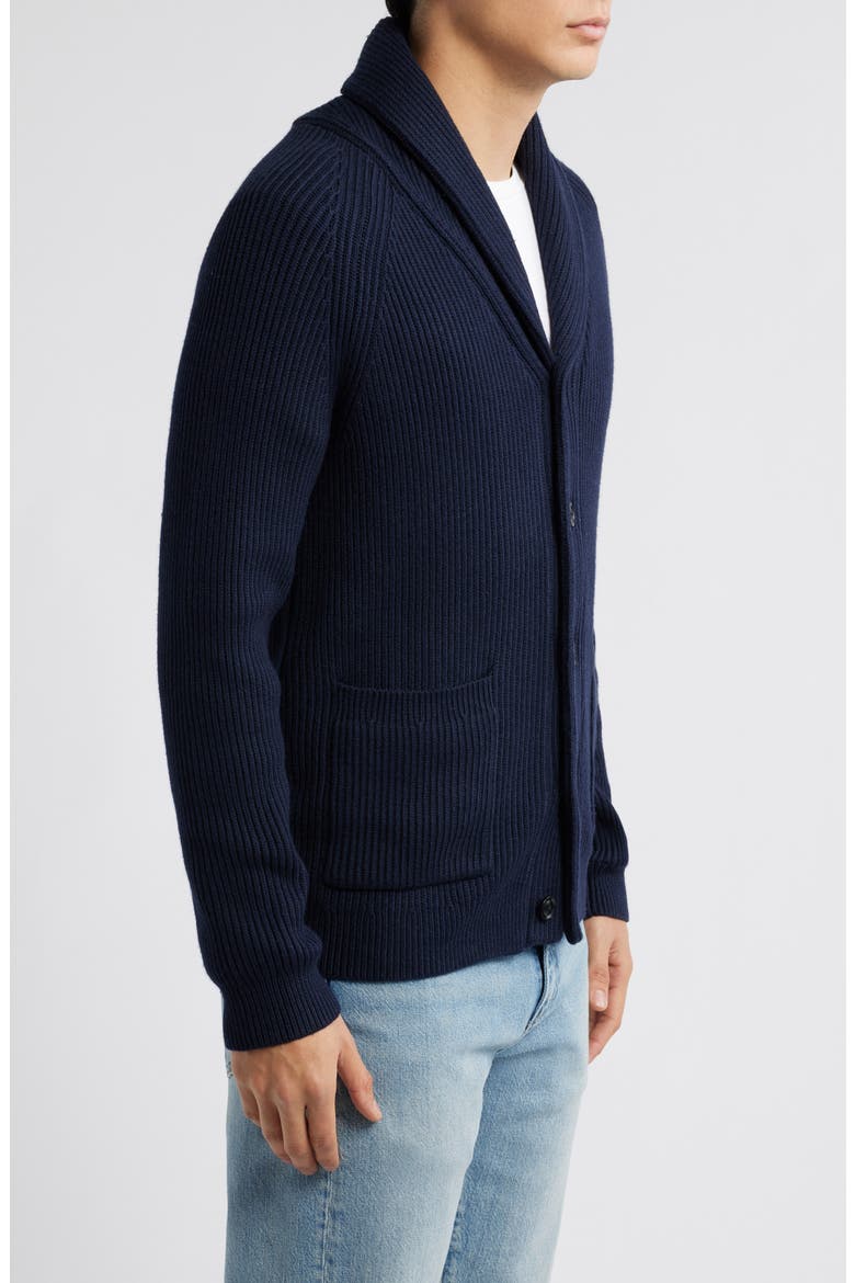 Winters Shawl Collar Cardigan, Alternate, color, NAVY