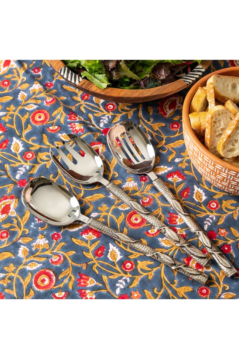 Floral Blooms Tablecloth, Alternate, color, Blue