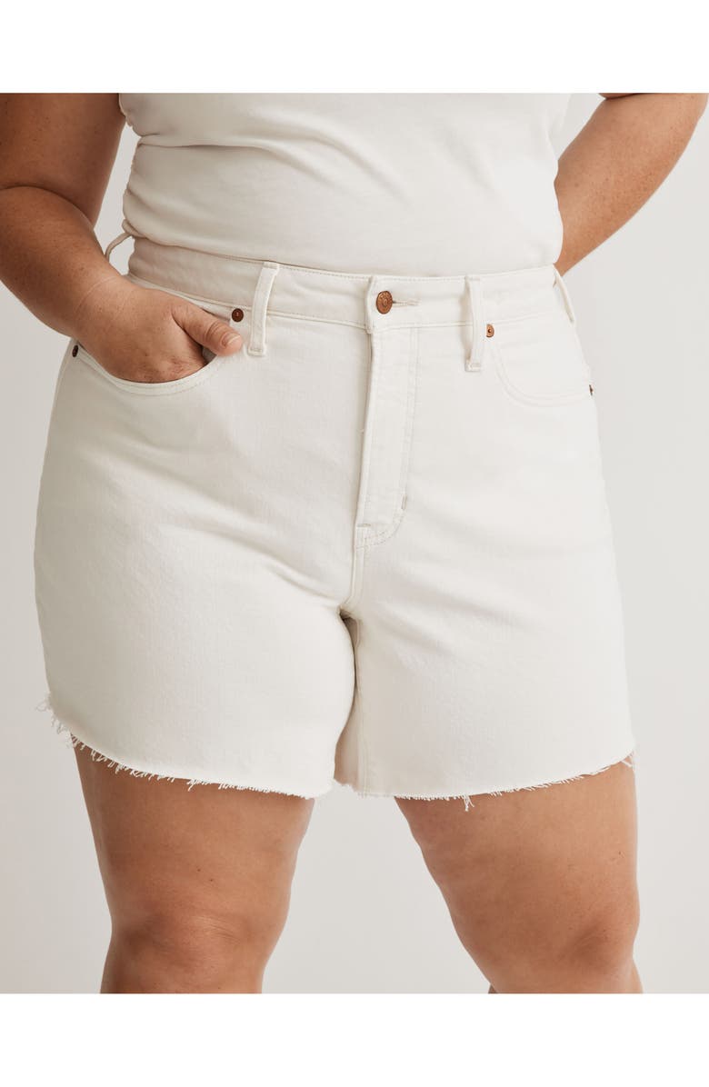 Madewell The Curvy Perfect Mid Length Jean Shorts, Alternate, color, 