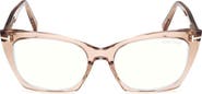TOM FORD 54mm Cat Eye Blue Light Blocking Glasses