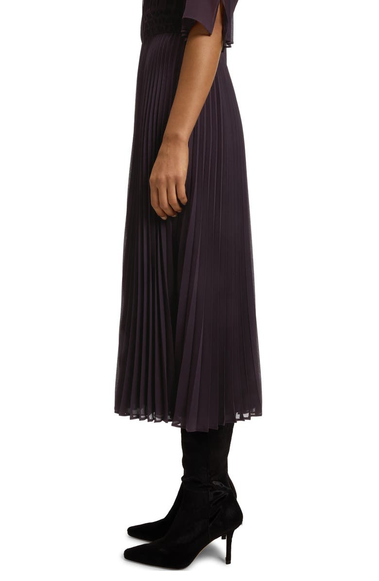 BOSS Dailey Pleated Midi Dress, Alternate, color, Dark Carmine