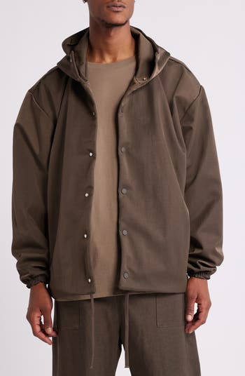 Fear of God Essentials Hooded Textured Nylon Coach's Jacket
