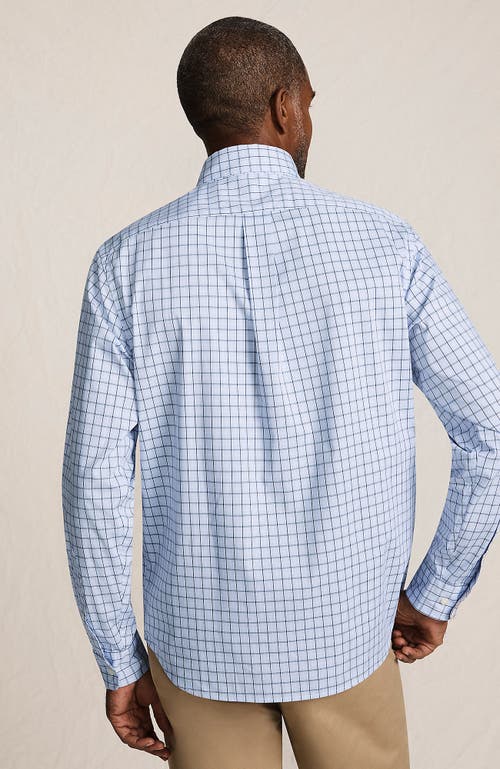Lands' End Traditional Fit Long Sleeve Travel Kit Shirt In Blue