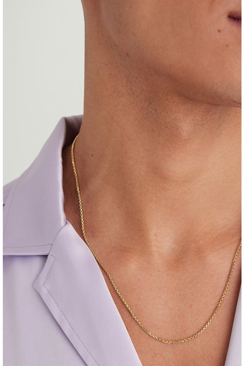 Round Box Chain Necklace, Alternate, color, 14k Yellow Gold
