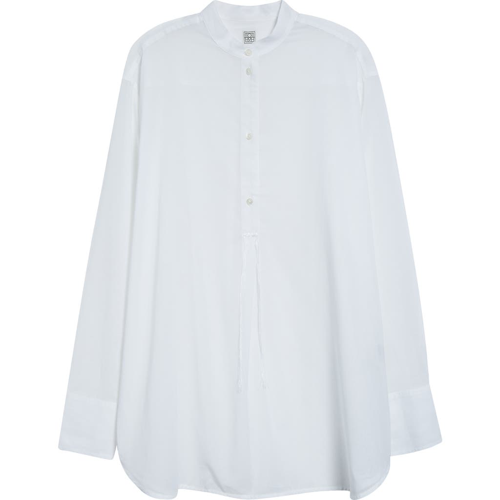 Totême Toteme Organic Cotton Tunic Top In White