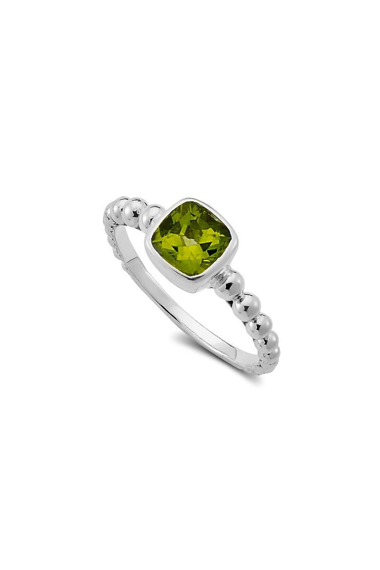 Square Cut Bubble Band Ring, Main, color, GREEN