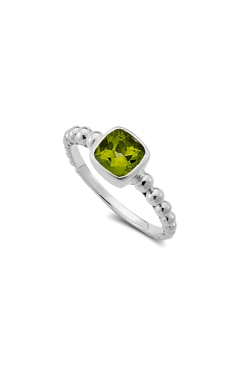 SAMUEL B. Square Cut Bubble Band Ring, Main, color, Green