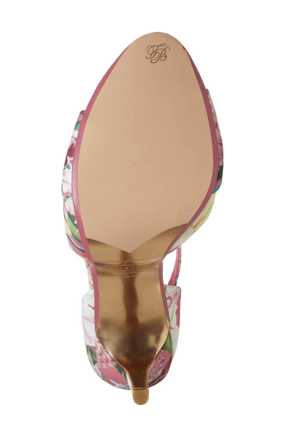 'Caleno' Floral Print Ankle Strap Sandal, Alternate, color, ENCYCLOPAEDIA FLORAL FABRIC