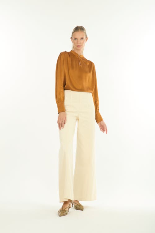 Secret Mission Arden Blouse In Brown